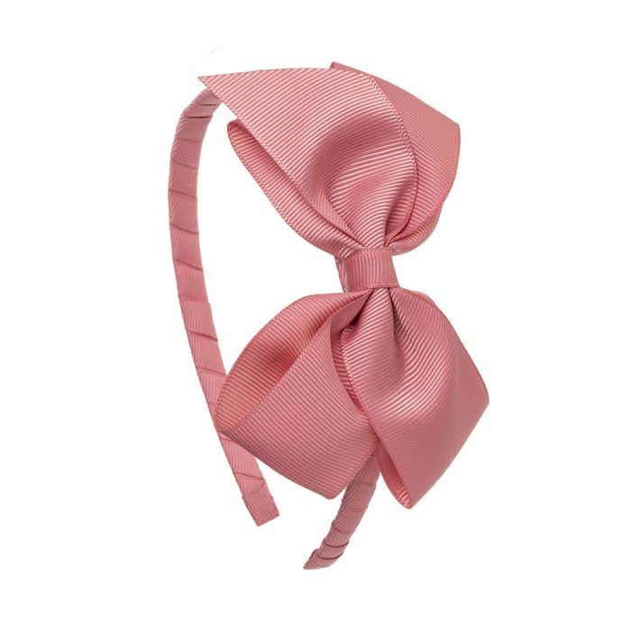 Diadema lazo mariposas puntas grosgrain Rosa Antiguo Siena - La boutique de AyA Siena