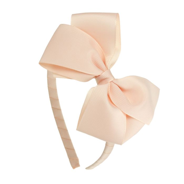 Diadema lazo mariposas puntas grosgrain Salmon Siena - La boutique de AyA Siena