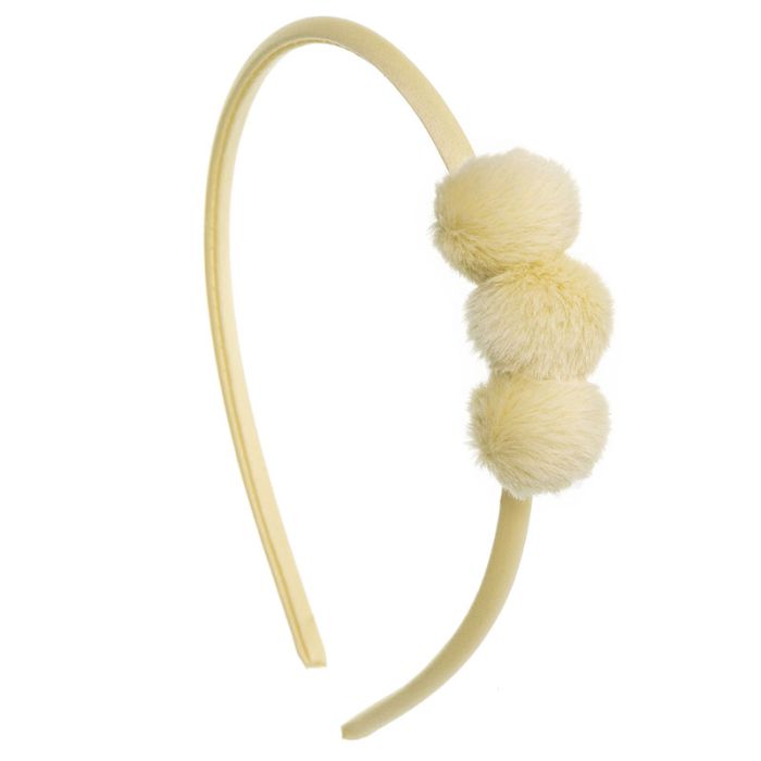 Diadema suave con 3 pompones extra soft Siena - La boutique de AyA Siena