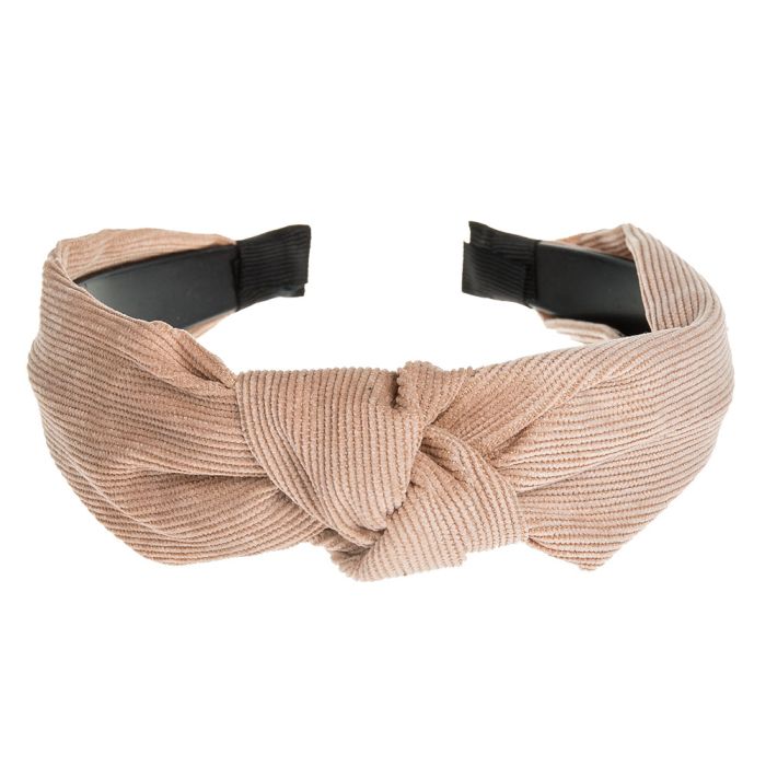 Diadema nudo Beige de micropana anudada - La boutique de AyA Siena