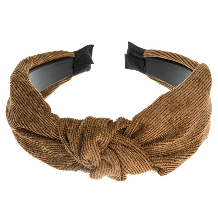 Diadema nudo Marron de micropana anudada - La boutique de AyA Siena