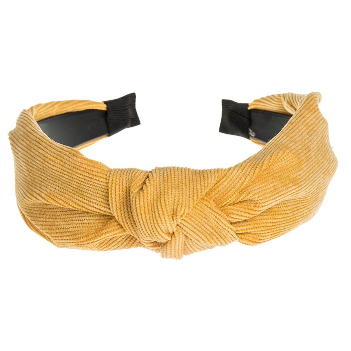 Diadema nudo Mostaza de micropana anudada - La boutique de AyA Siena