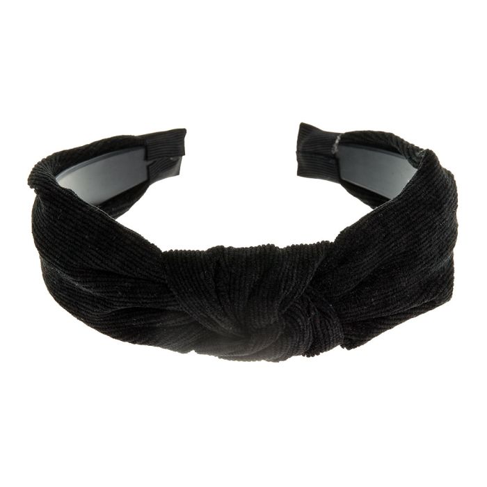 Diadema nudo Negra de micropana anudada - La boutique de AyA Siena