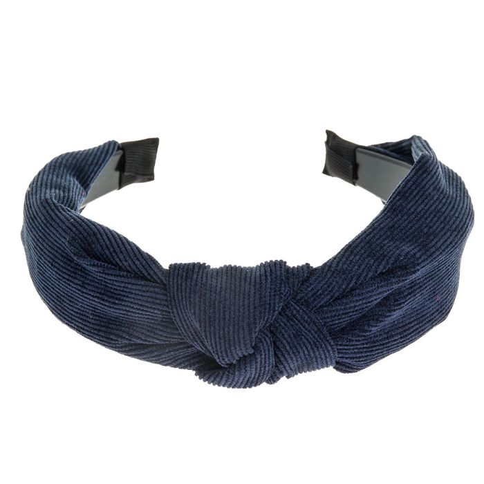 Diadema nudo Azul Marino de micropana anudada - La boutique de AyA Siena