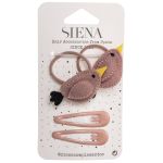 Pack 2 coleteros con gorrión + 2 clips pelo Siena - La boutique de AyA Siena