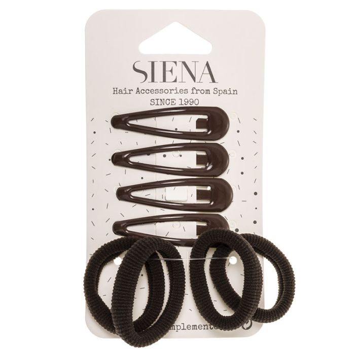 Pack 4 clips + 4 coleteros color Siena - La boutique de AyA Siena