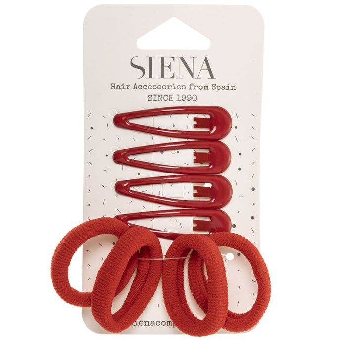 Pack 4 clips + 4 coleteros color Siena - La boutique de AyA Siena