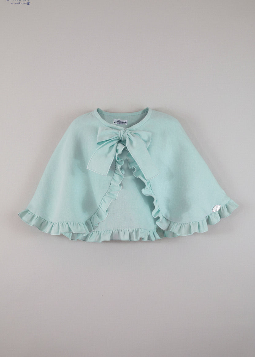 Capa Infantil Miranda Verde Agua– Complemento de Ceremonia para Niña | La Boutique de AyA 206