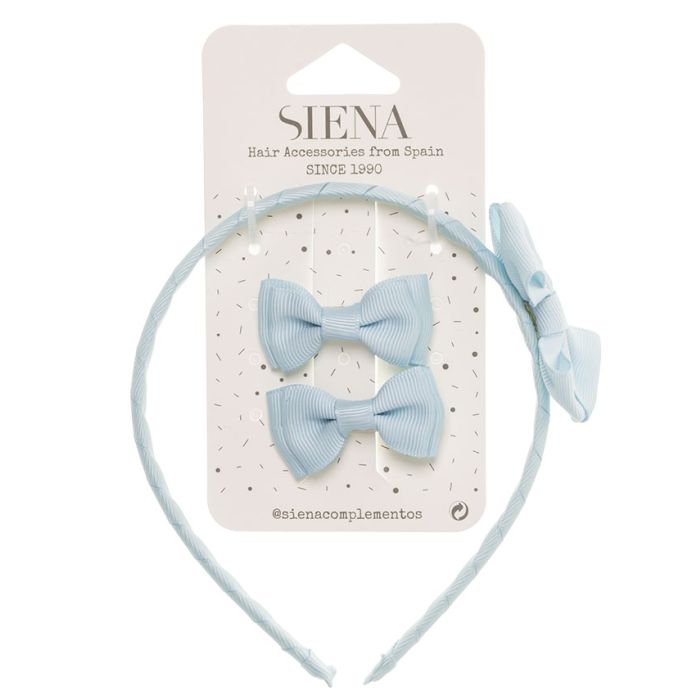 Pack 2 lazos minis + diadema con lazo grosgrain - La boutique de AyA Siena