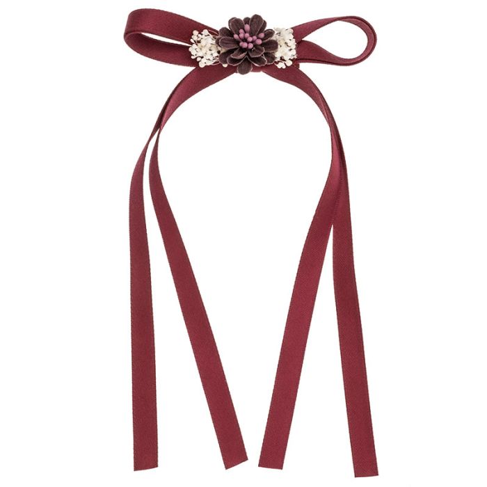 Lazada cintas Lulú tocado floral clip pelo burdeos 209106529k