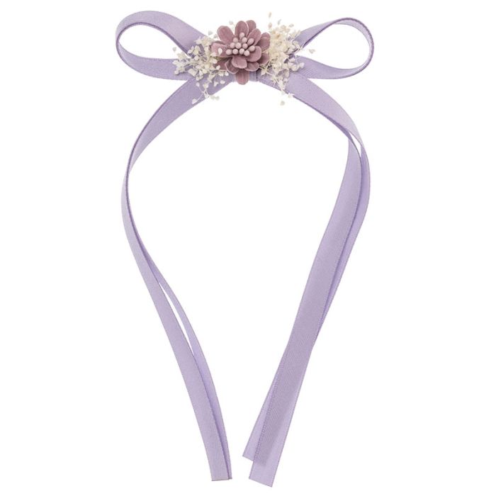 Lazada cintas Lulú tocado floral clip pelo morado claro 209106529t