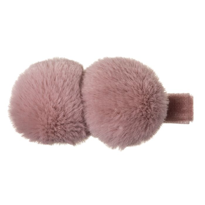 Mini clip pinza de terciopelo con pompones Siena - La boutique de AyA Siena