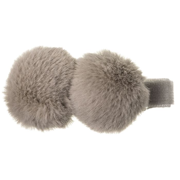 Mini clip pinza de terciopelo con pompones Siena - La boutique de AyA Siena