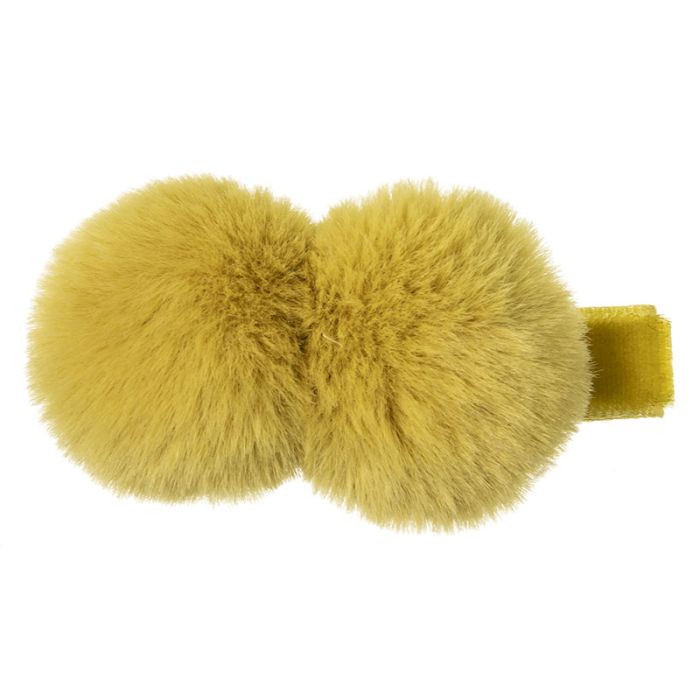 Mini clip pinza de terciopelo con pompones Siena - La boutique de AyA Siena