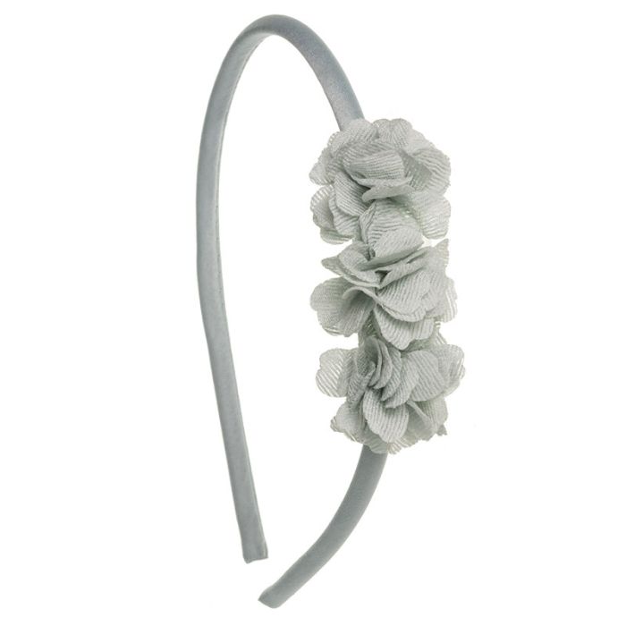 Diadema suave con 3 florecitas de bambula Verde Mar - La boutique de AyA La Boutique de AyA