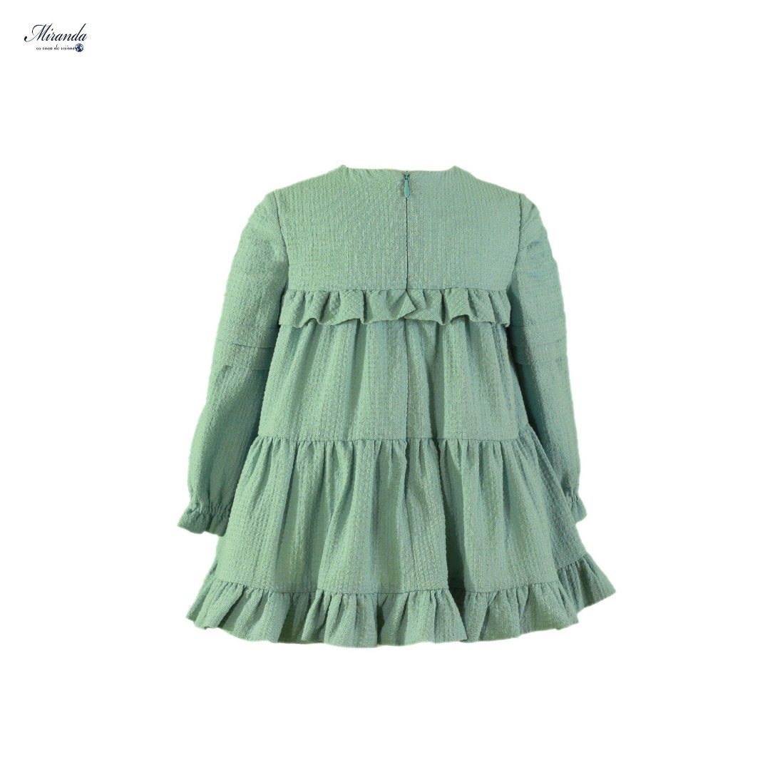 Vestido niña Miranda Verde 0223 - La boutique de AyA Miranda
