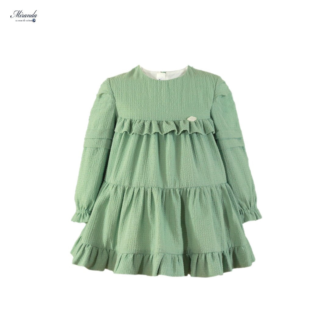 Vestido niña Miranda Verde 0223 - La boutique de AyA Miranda