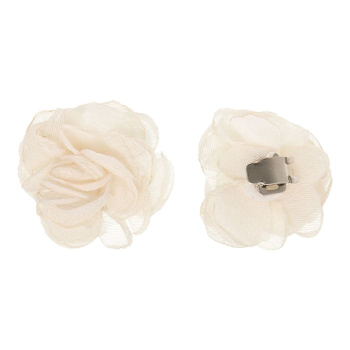 Pack 2 clips para zapato con flor tul rayas - La boutique de AyA Siena