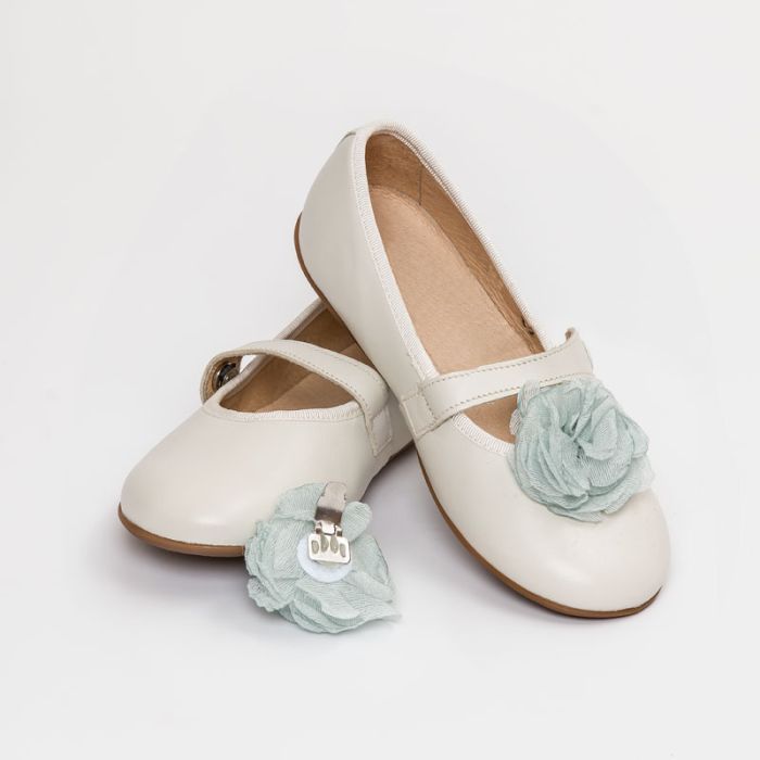 Pack 2 clips para zapato con flor tul rayas - La boutique de AyA Siena