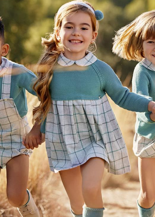 Vestido cuerpo punto cuadros Juliana 24640