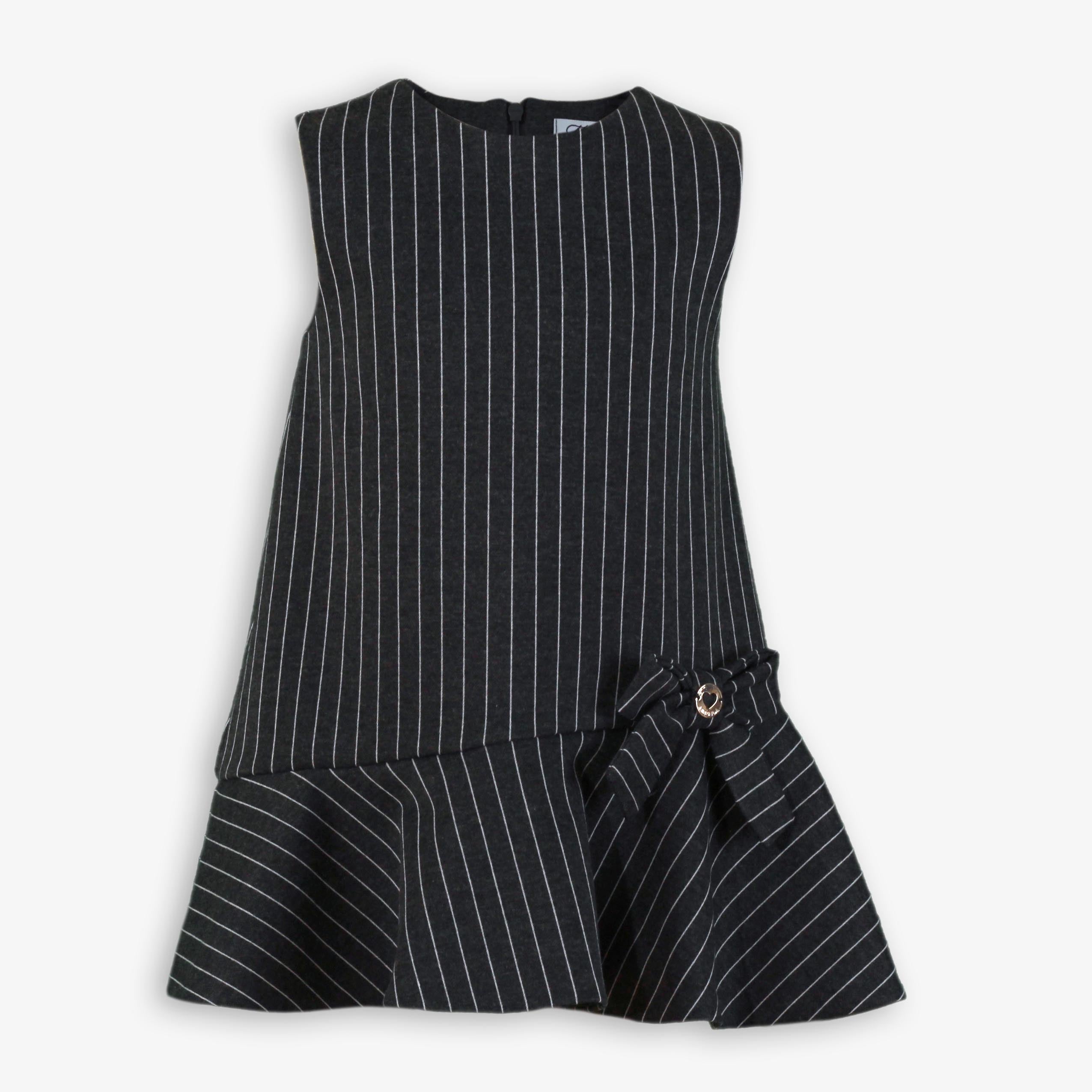 Pichi con camisa niña infantil gris oscuro rayas finas MIRANDA 0247