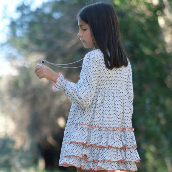 Vestido niña Vera Estampado Coronas 24IV01A - La boutique de AyA Vera