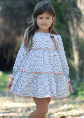 Vestido niña Vera estampado coronas 24IV02A - La boutique de AyA Vera