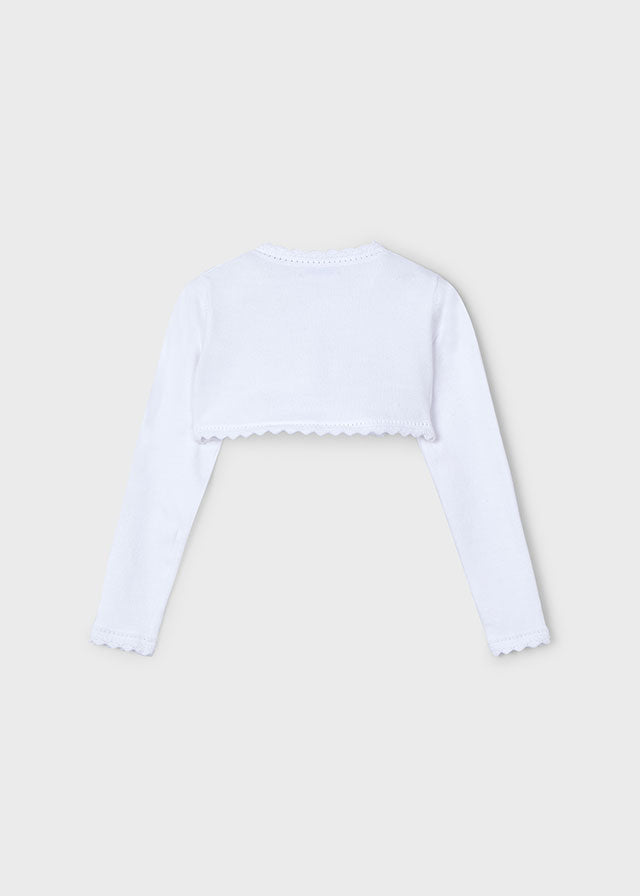 Bolero tricot basico Blanco Mayoral 320 - La boutique de AyA Mayoral