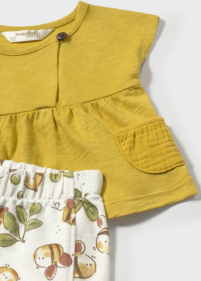 Conjunto 4 piezas estampado verde oliva Mayoral 1664 - La boutique de AyA Mayoral