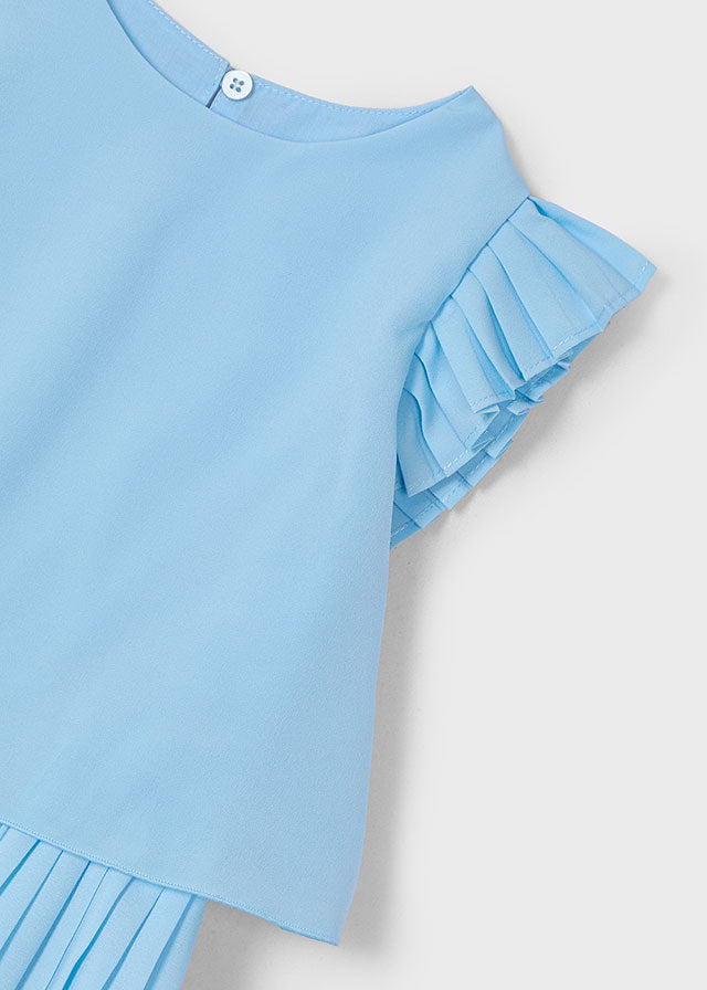 Mono Plisado en Color Azul Cielo Mayoral 3871 - La boutique de AyA Mayoral