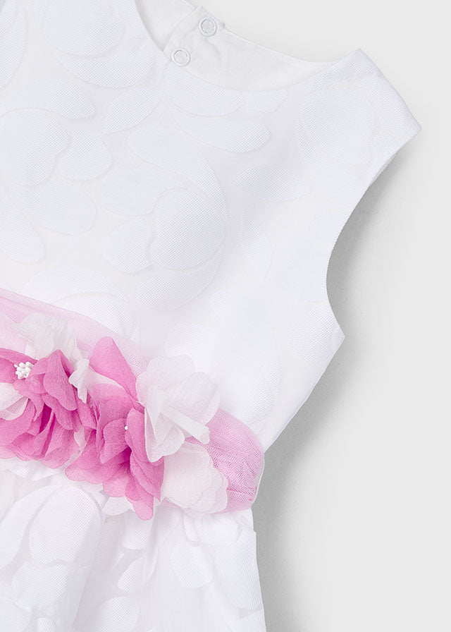 Vestido Devore Blanco Ceremonia Mayoral 3918 - La boutique de AyA Mayoral