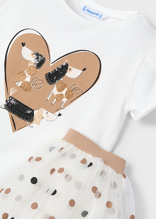 Conjunto falda tul y camiseta niña Mayoral 03946-050 - La boutique de AyA Mayoral