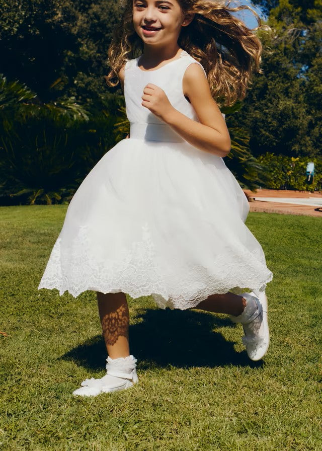 Besticktes Tüllkleid Creme 5033 Abel y Lula