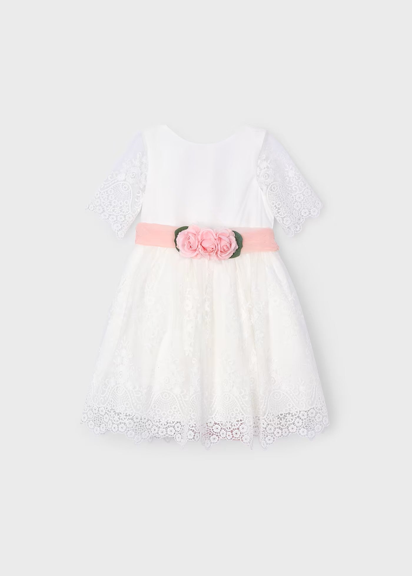 Vestido tul bordado guipur 05080-007