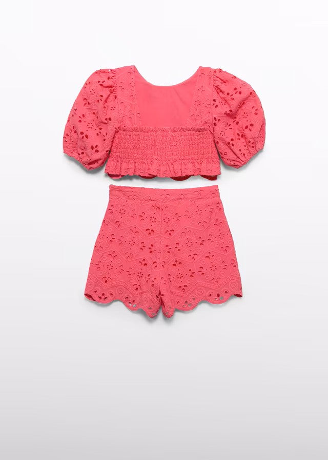 Conj. bermuda bordado Fucsia 5231 Abel y Lula - La boutique de AyA Abel y Lula