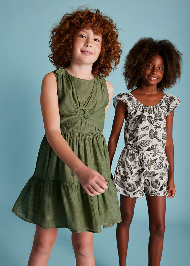 Vestido arandela verde militar Mayoral 06990-029 - La boutique de AyA Mayoral