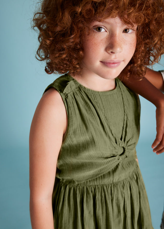 Vestido arandela verde militar Mayoral 06990-029 - La boutique de AyA Mayoral