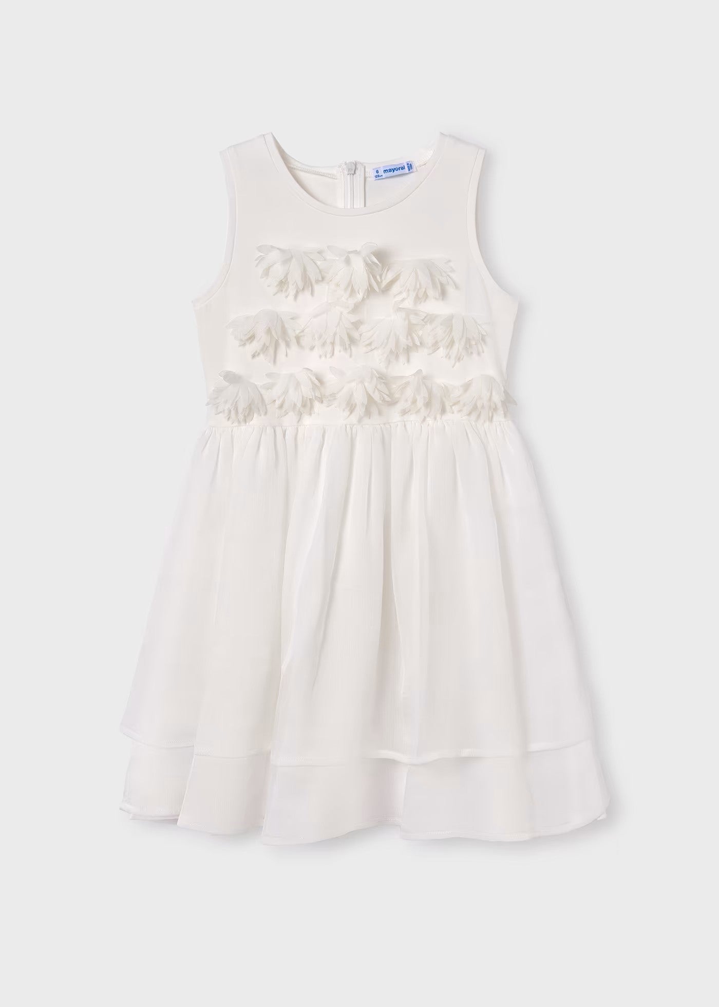 Vestido crudo con apliques 06995-006 Mayoral - La boutique de AyA Mayoral