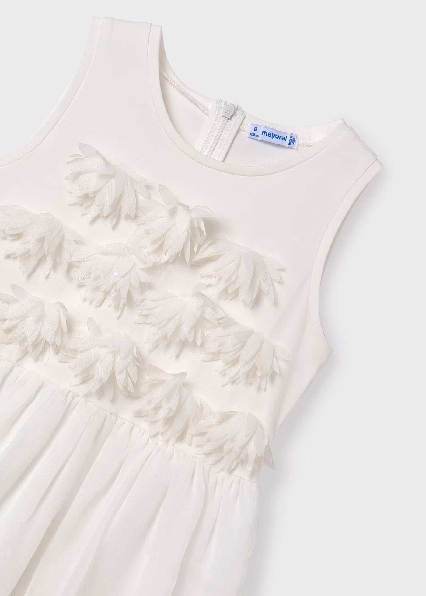 Vestido crudo con apliques 06995-006 Mayoral - La boutique de AyA Mayoral