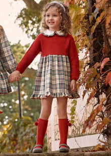 Vestido cuerpo punto cuadros caldera Juliana 25642