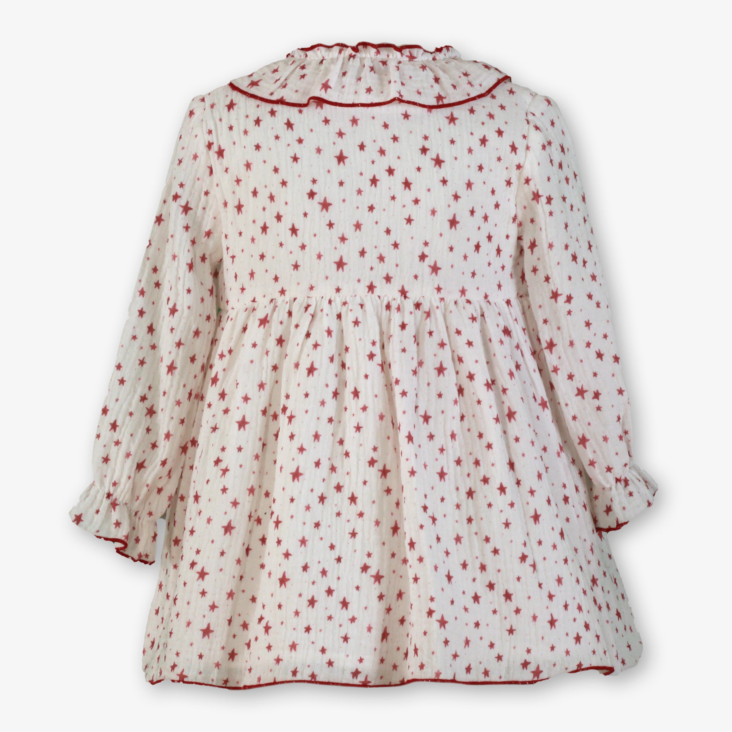 Vestido niña infantil estrellas granate MIRANDA 0257