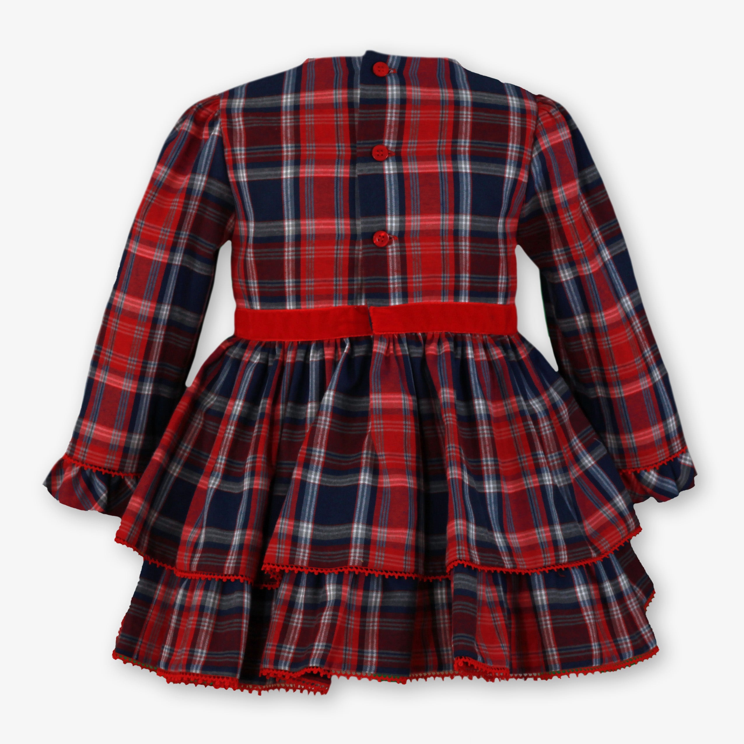 Vestido niña infantil marino cuadros Miranda 0258