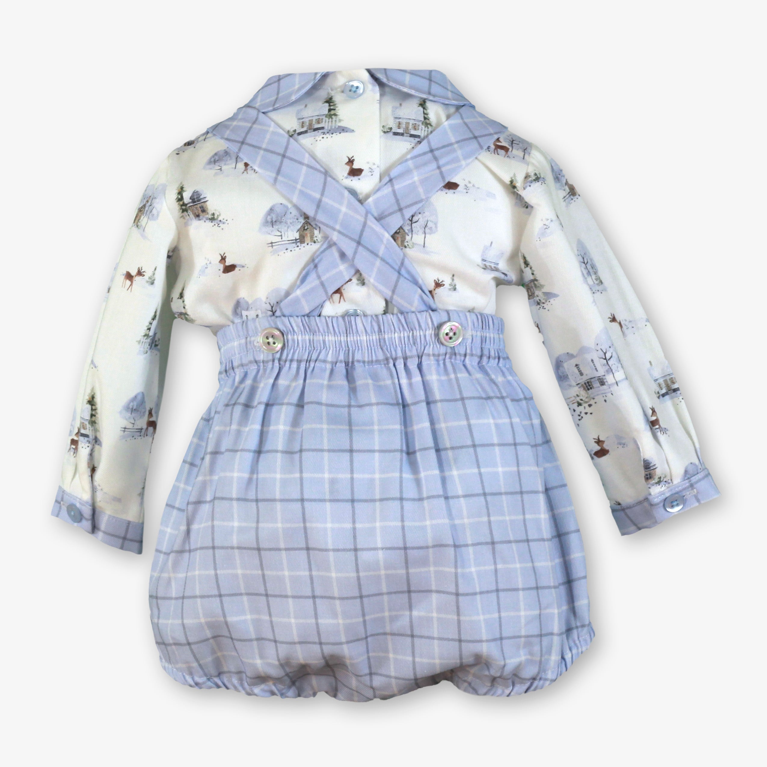 Conjunto bebe niño celeste Miranda 0025 - La boutique de AyA Miranda