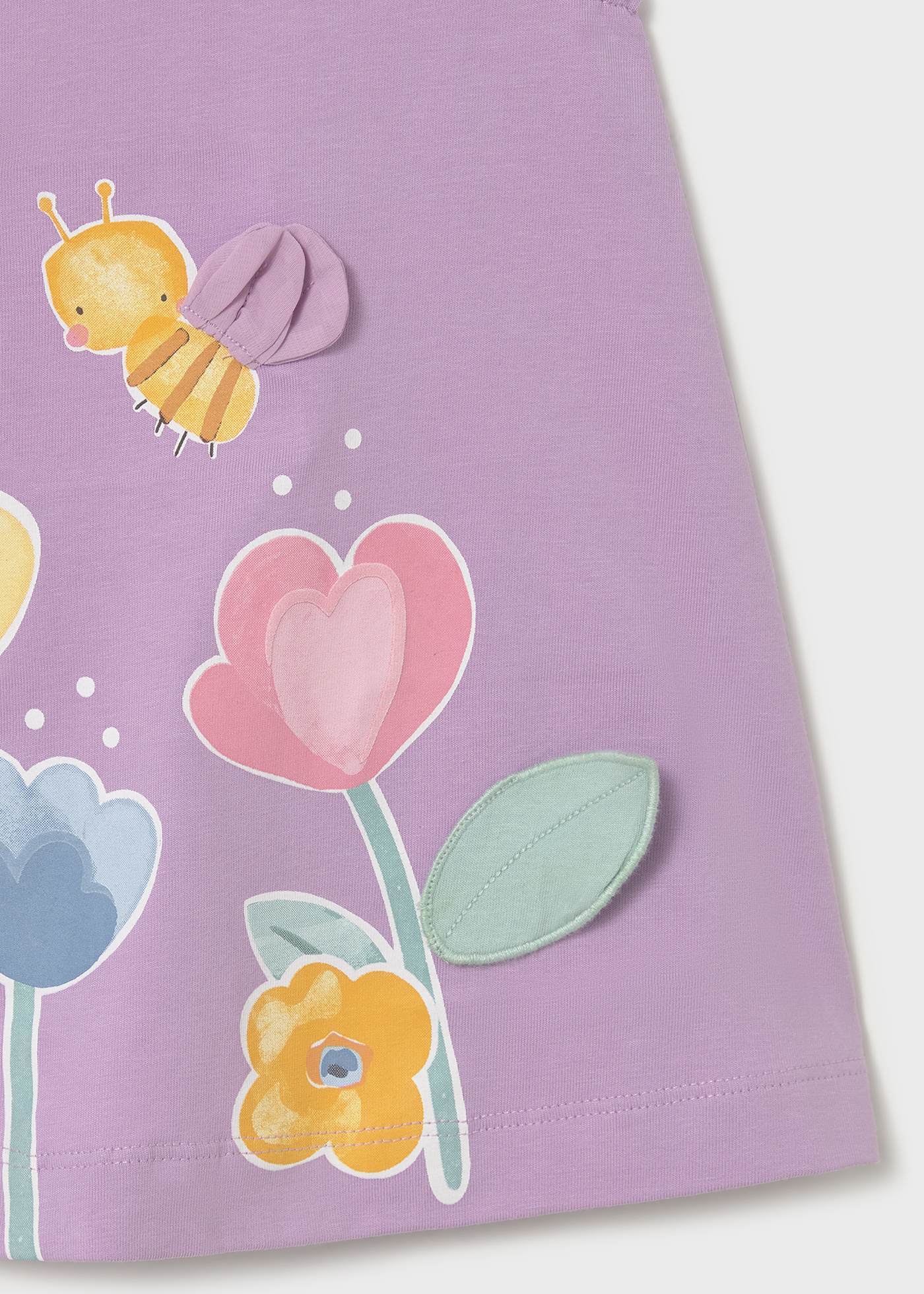 Vestido grafica lila bebe niña 01930