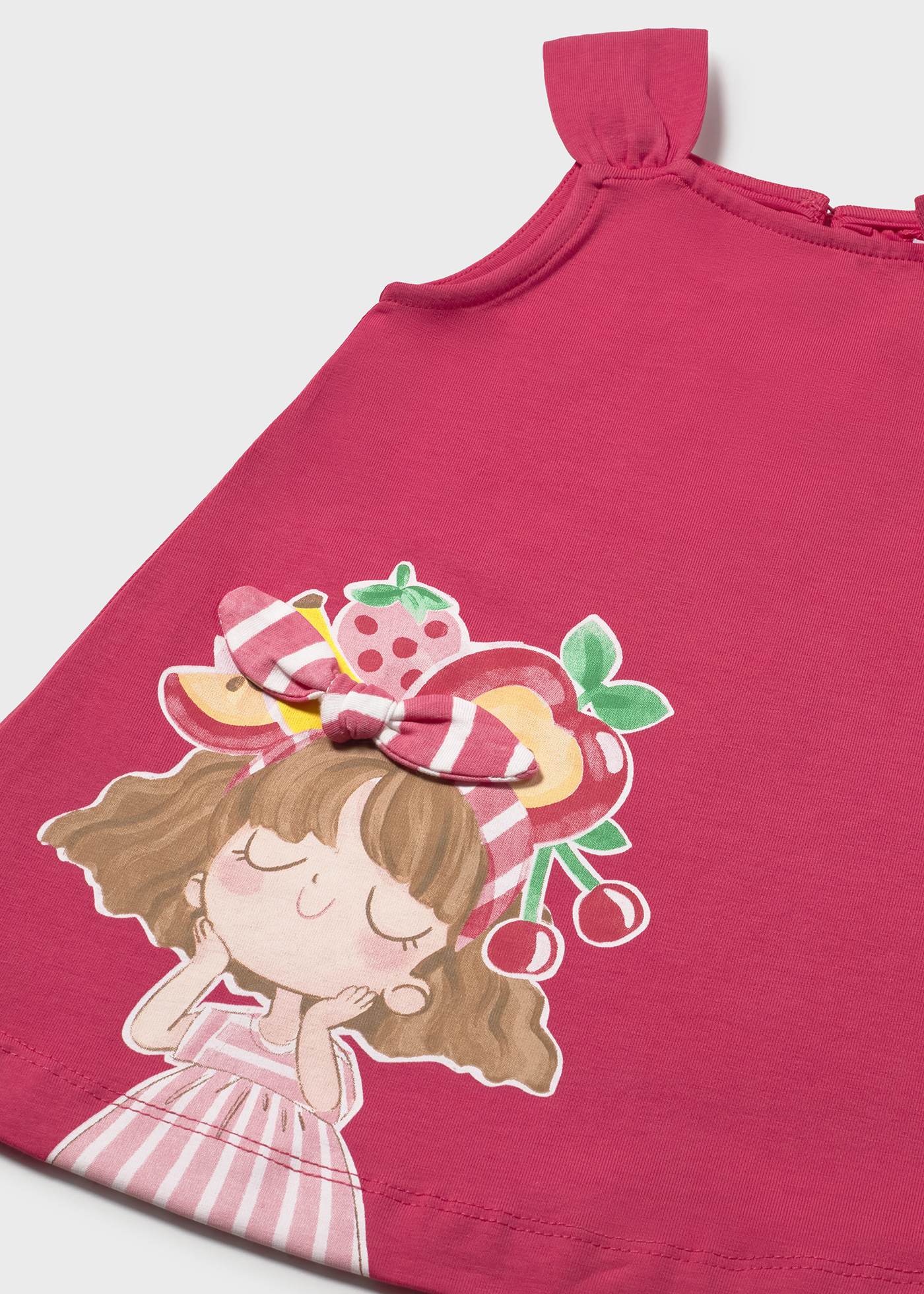 Vestido grafica lila bebe niña 01930