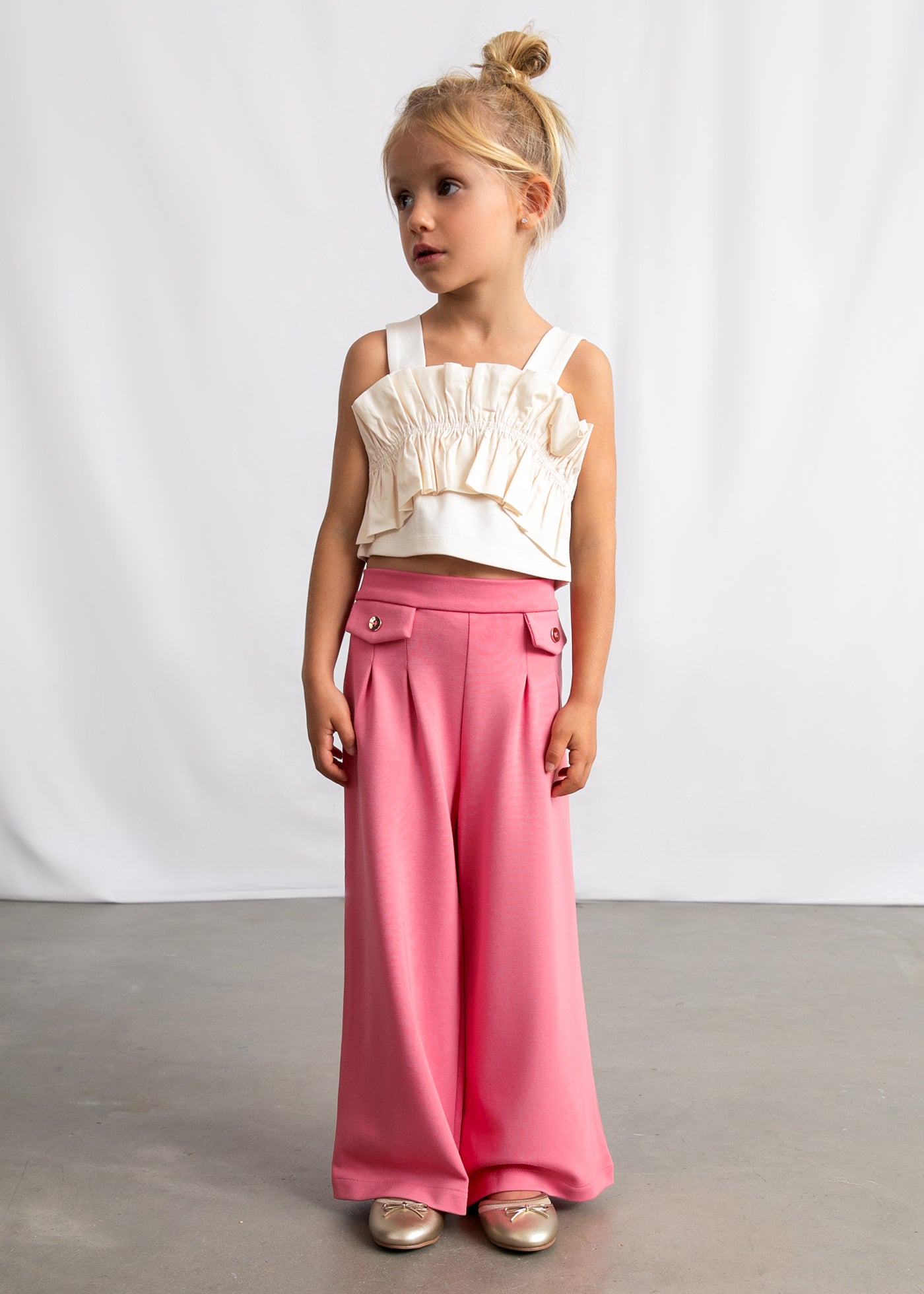 Conjunto top volante pantalon 03025-041