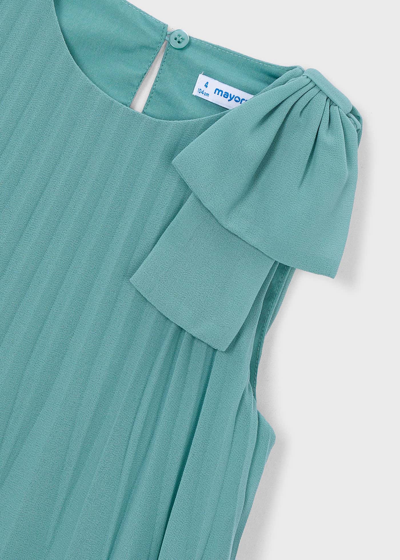 Vestido plisado menta 03920-085