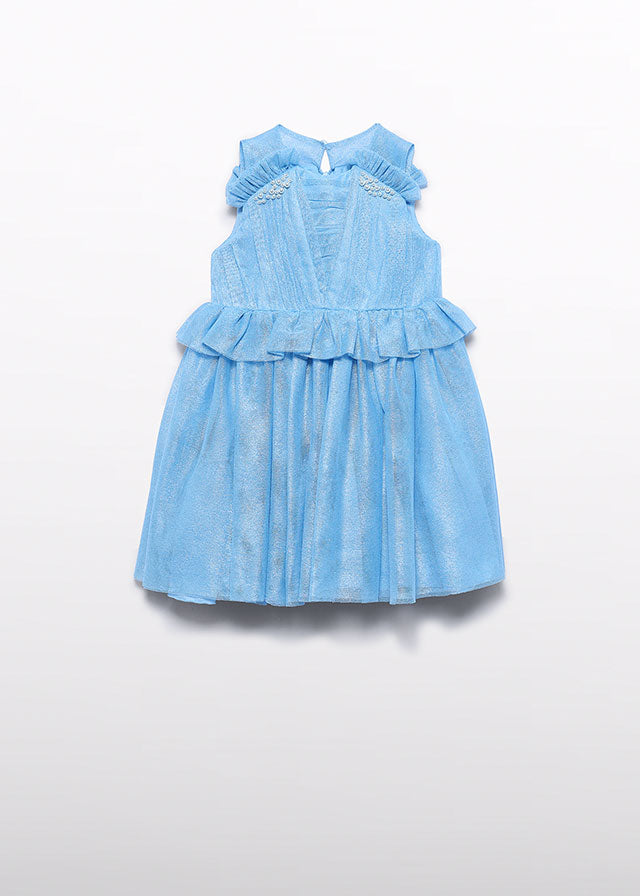 Vestido de Ceremonia Abel & Lula Celeste de Tul Brillante 05034