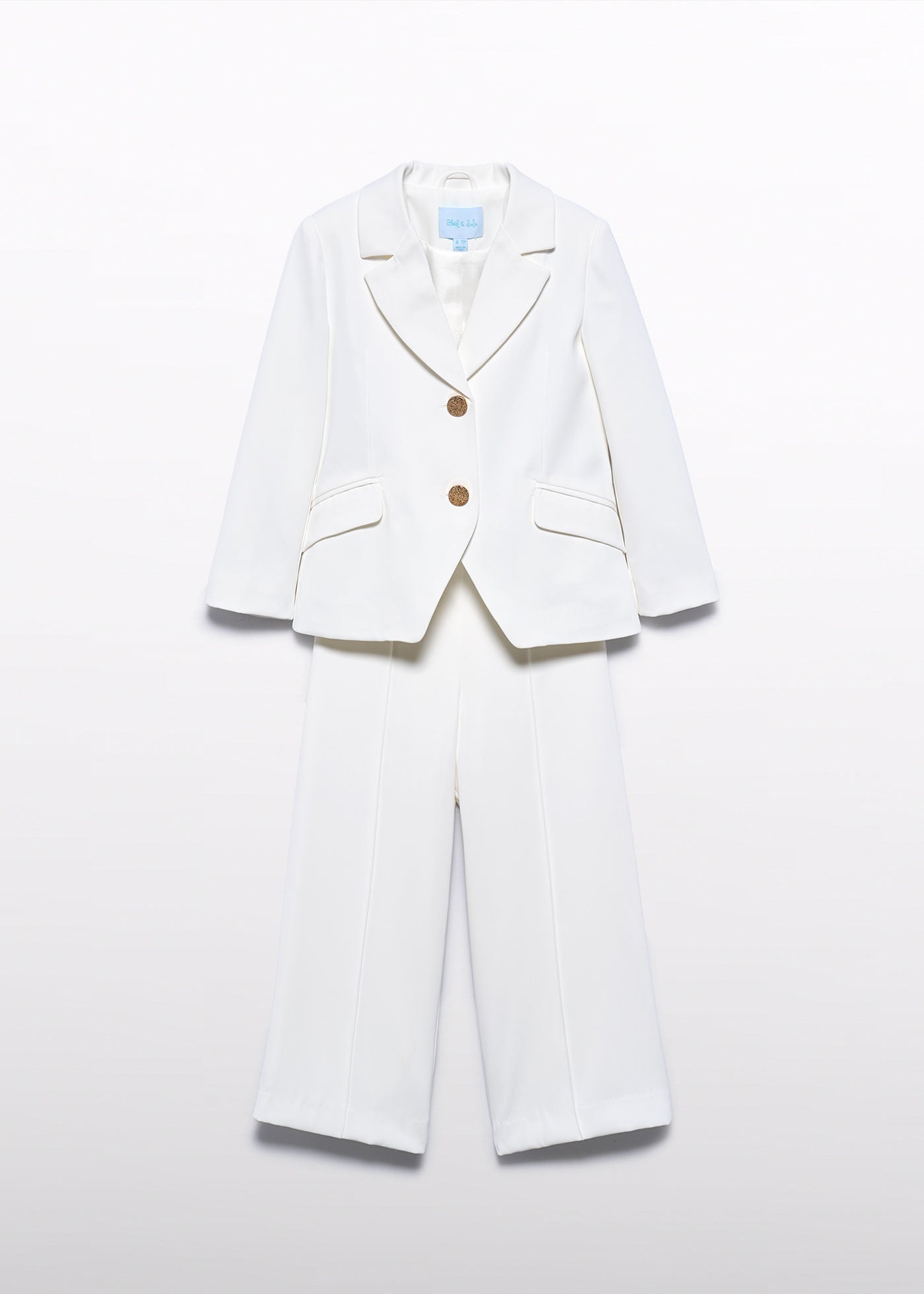 Traje de Chaqueta y Pantalón en Crepe para Ceremonia Niña - Abel & Lula Color Nata 05218
