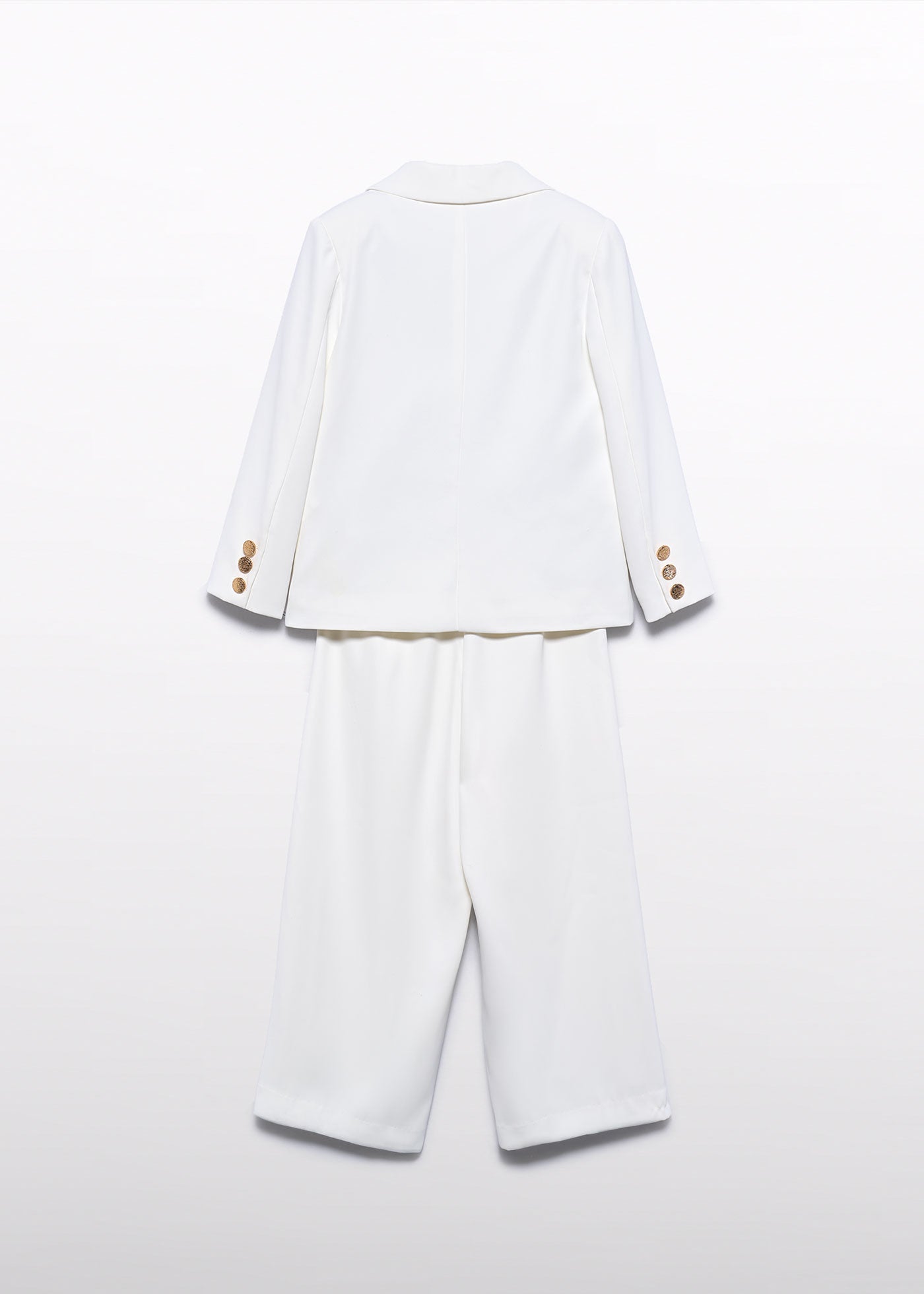 Traje de Chaqueta y Pantalón en Crepe para Ceremonia Niña - Abel & Lula Color Nata 05218